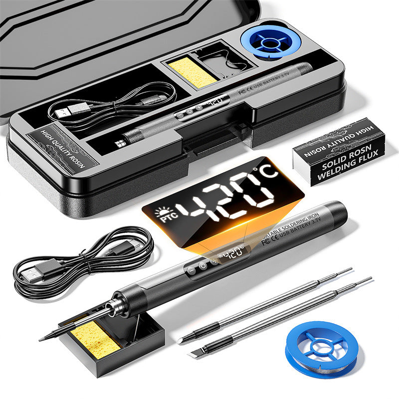 Mini Digital Display Electric Soldering Iron Portable Wireless Home Appliance Repair Tool Kit Package