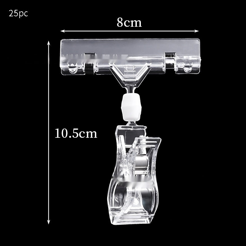 Store Supermarket Label Price List Card Clamp