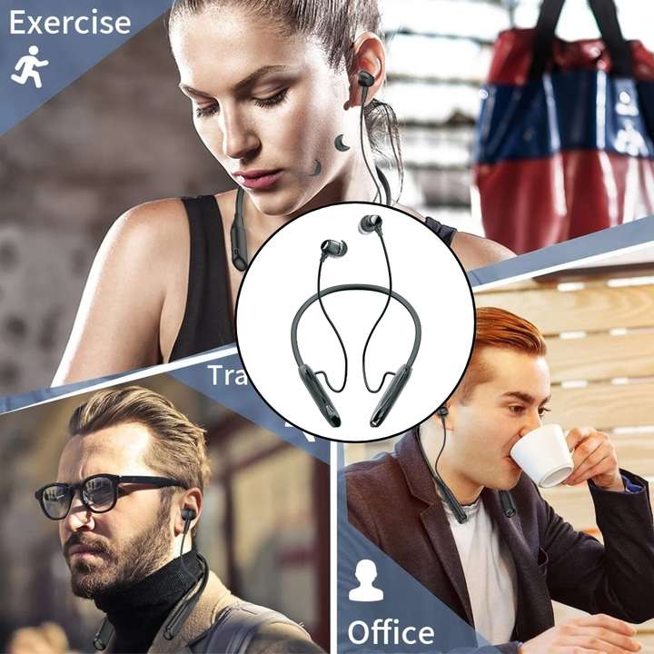 48 Hours Playtime Bluetooth Headphones Neckband Earphone IPX5 WATER RESISTANCE Bluetooth Headset (BLACK, In the Ear)
