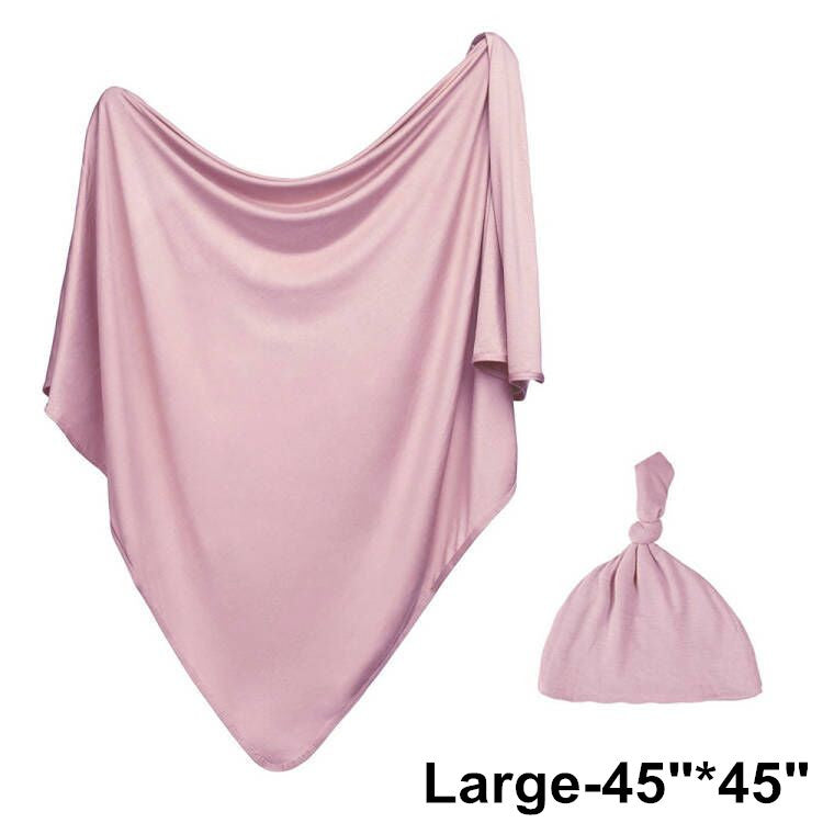 Newborn Knitted Stretch Fabric Solid Color Wrapper