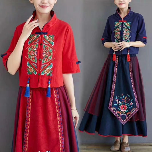 Ethnic embroidery top