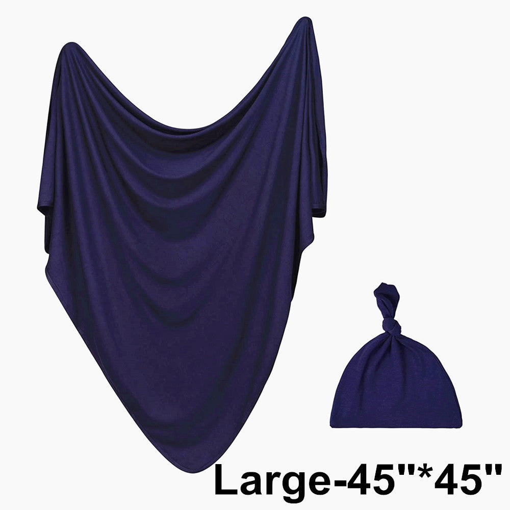 Newborn Knitted Stretch Fabric Solid Color Wrapper