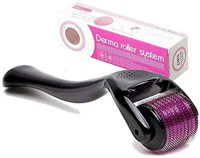 Mixonshun Derma Roller, 0.5mm with 540 Titanium micro needles - Derma Roller for Face, Beard, and Hair Growth - Skin Care for Men and Women (75 g)