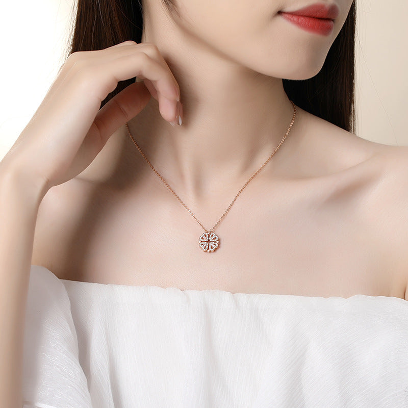 Wear More Magnet Love Four-leaf Clover Necklace