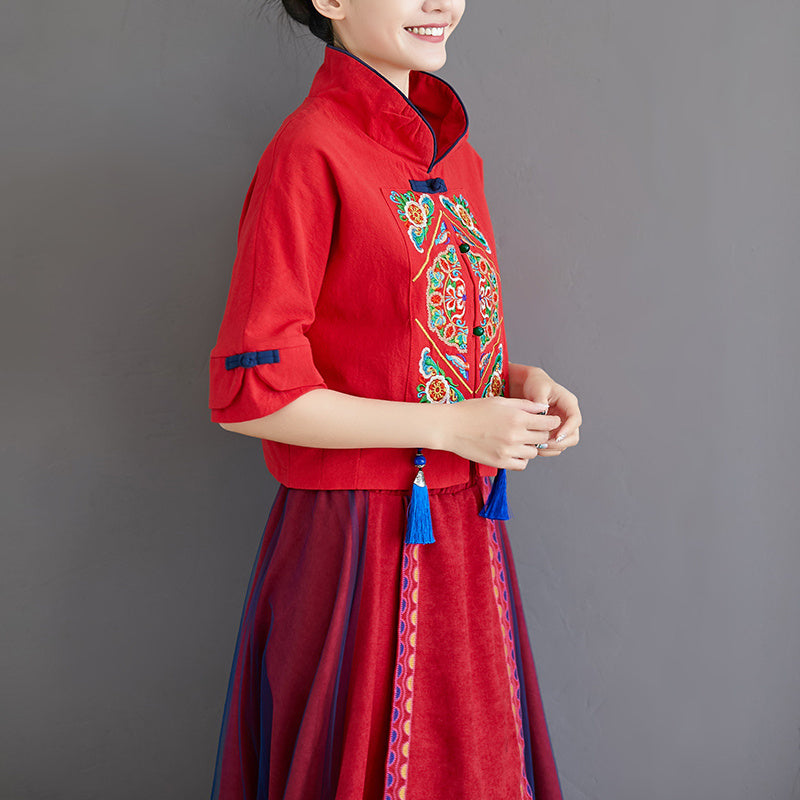 Ethnic embroidery top