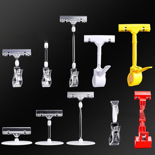 Store Supermarket Label Price List Card Clamp