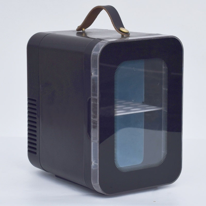 Beauty Mini Refrigerator Hot And Cold Dual-use Cross-border Transparent Door