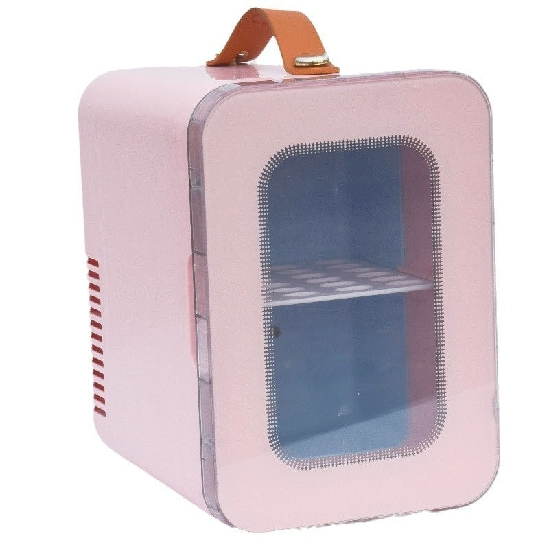 Beauty Mini Refrigerator Hot And Cold Dual-use Cross-border Transparent Door