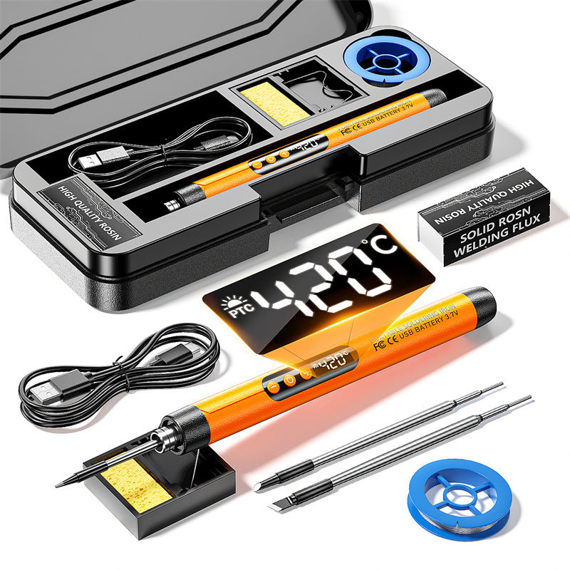 Mini Digital Display Electric Soldering Iron Portable Wireless Home Appliance Repair Tool Kit Package