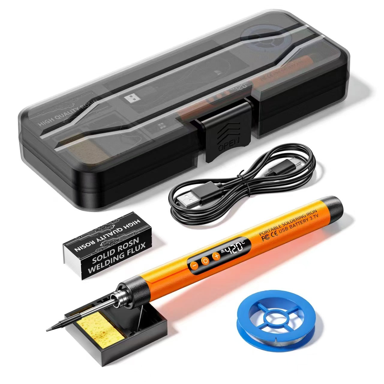 Mini Digital Display Electric Soldering Iron Portable Wireless Home Appliance Repair Tool Kit Package