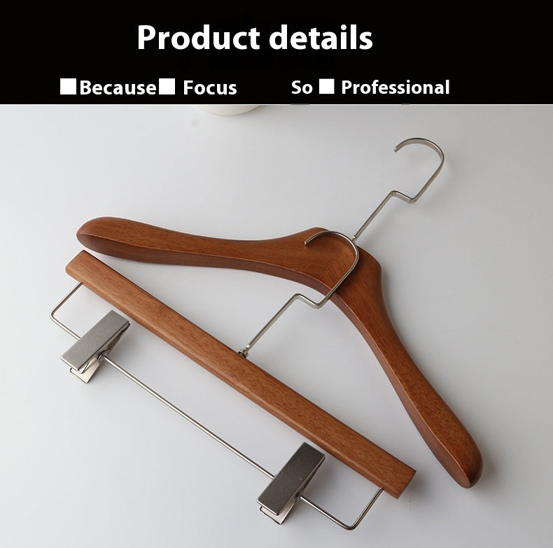 Walnut Solid Wood Clothes Hanger Clothing Store