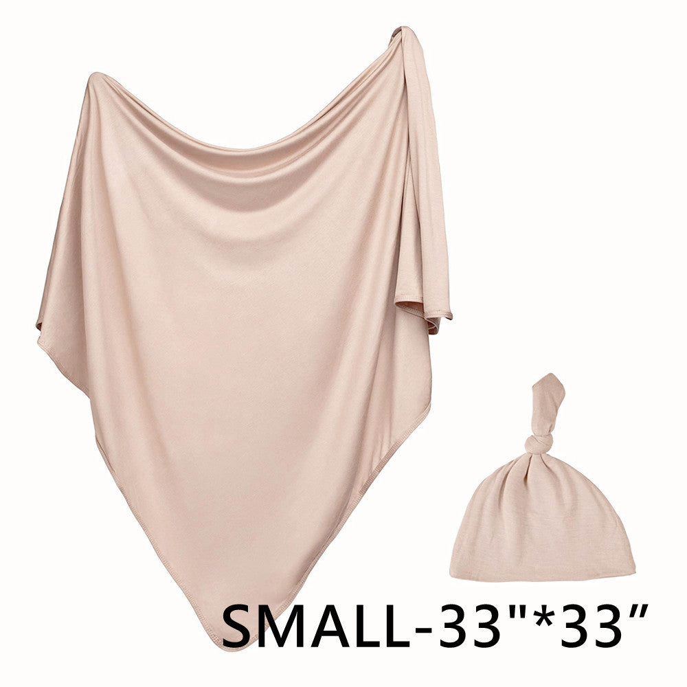 Newborn Knitted Stretch Fabric Solid Color Wrapper