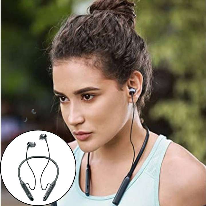 48 Hours Playtime Bluetooth Headphones Neckband Earphone IPX5 WATER RESISTANCE Bluetooth Headset (BLACK, In the Ear)