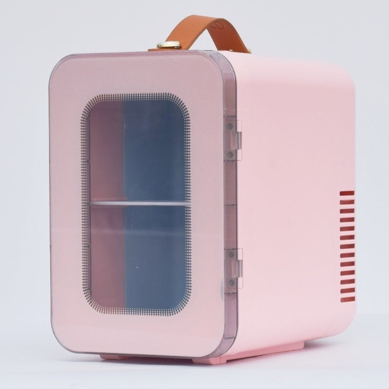 Beauty Mini Refrigerator Hot And Cold Dual-use Cross-border Transparent Door